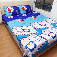 Twill phim hoạt hình Doraemon giường đơn chăn đơn bao gồm giường đôi ba hoặc bốn mảnh sinh viên - Khăn trải giường ga trải giường thắng lợi