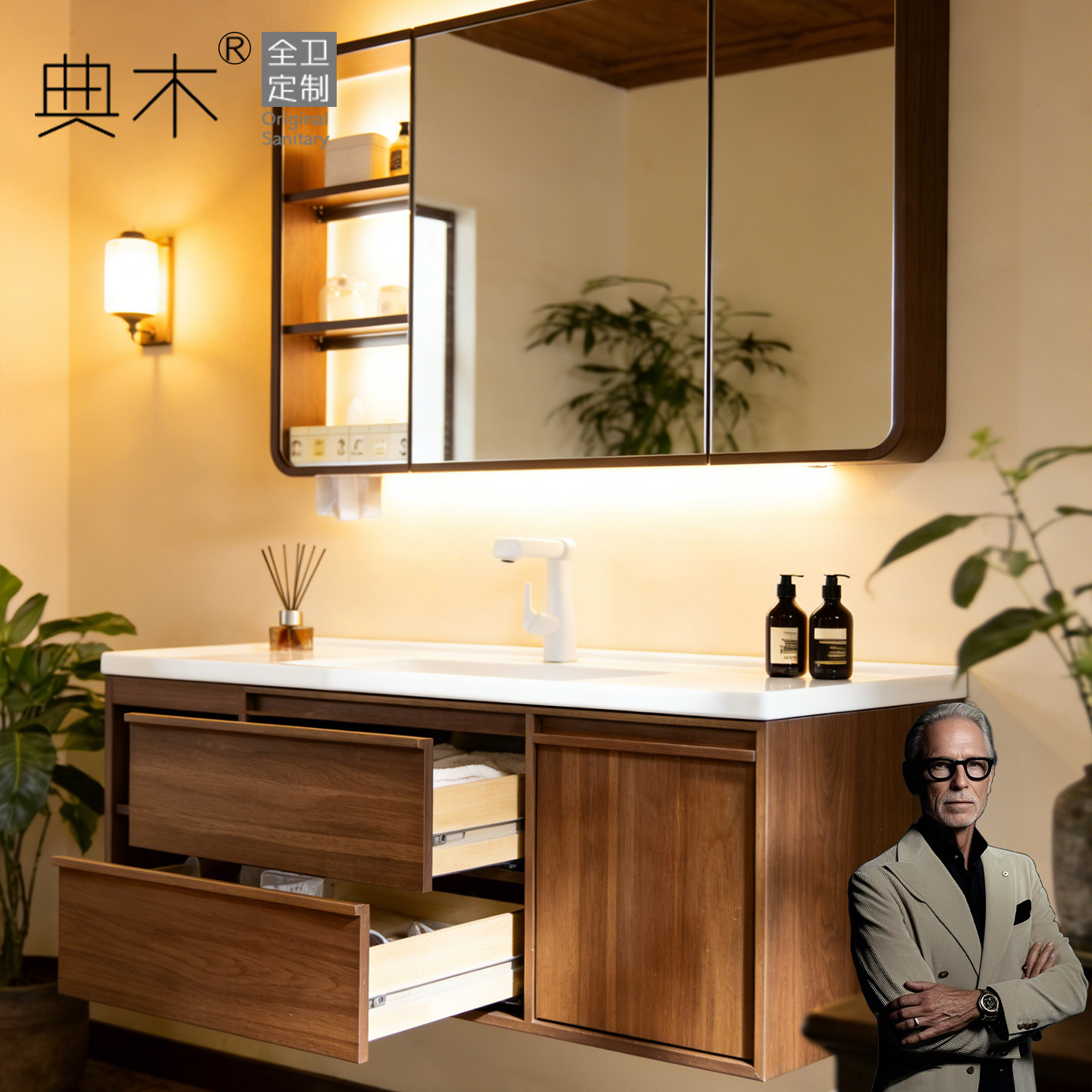 洗漱柜卫浴台一体盆带扫地机器人浴室柜一体柜陶瓷一体盆侧边收纳,家装主材,浴室柜组合,淘宝优惠券,粉丝福利购,淘宝优惠卷