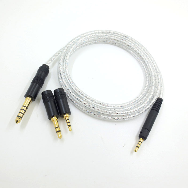 森海HD558 HD598 HD599镀银耳机升级线平衡线可换插头2.5mm 4.4mm