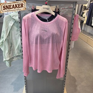 Saucony索康尼女子透气春夏休闲圆领长袖防晒衣薄T恤SO1269LT05L