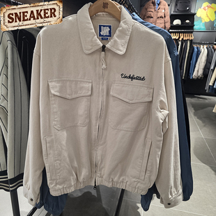 UNDEFEATED五条杠秋季潮流美式牛仔LOGO款工装夹克外套UC43GWJ03M