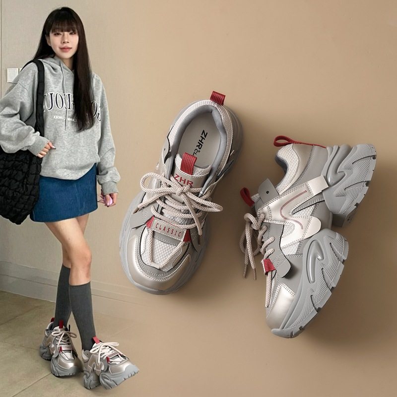 zhr则则厚底老爹鞋女春季新款小个子紫色户外时尚百搭运动休闲鞋,女鞋,时尚休闲鞋,淘宝优惠券,粉丝福利购,淘宝优惠卷