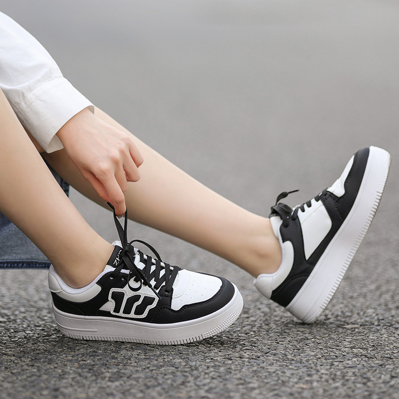 ZHR小白鞋女春秋2025新款情侣百搭学院风时尚运动板鞋厚底休闲鞋