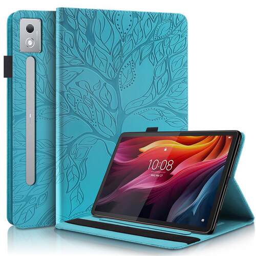 适用联想小新Pad Pro 12.7平板保护套 P12 Pro生命树压花插卡皮套