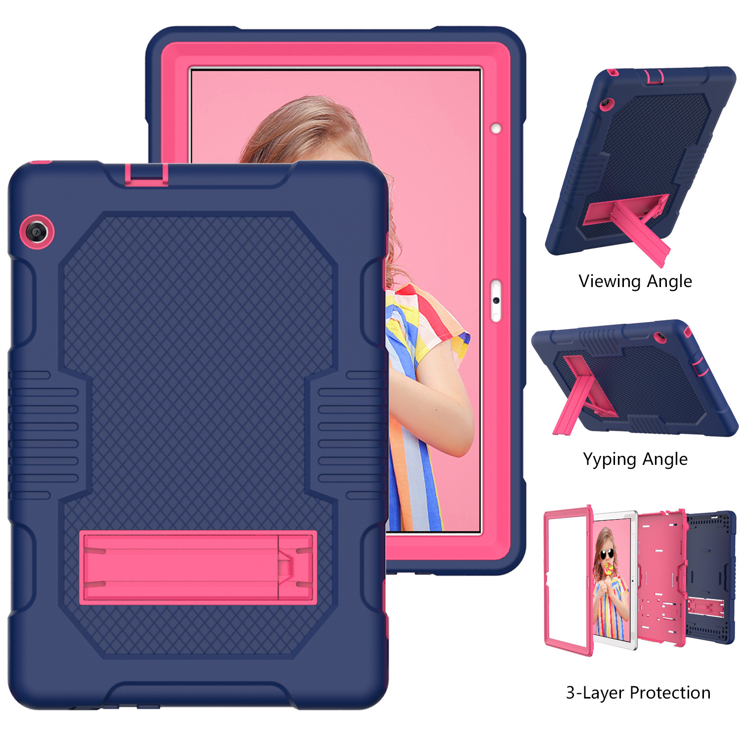 适用华为T5 10保护套畅享平板10.1外壳AGS2-L03撞色 AGS2-W19胶套