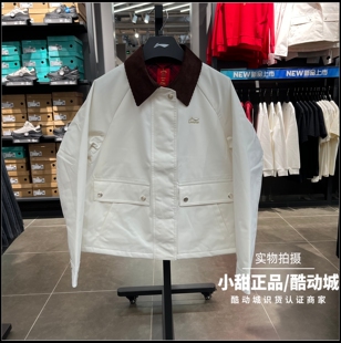 李宁棉服2026春季新款女子时尚潮流保暖无帽翻领运动外套 AJMW090