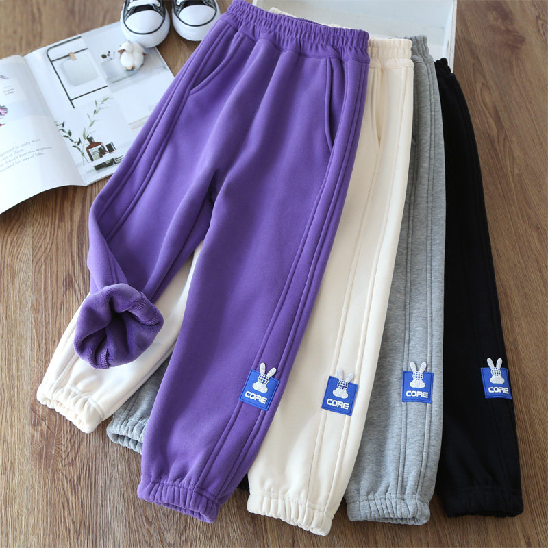 断码 福利 女童加绒休闲裤秋冬儿童厚绒卫裤,童装/婴儿装/亲子装,裤子,淘宝优惠券,粉丝福利购,淘宝优惠卷