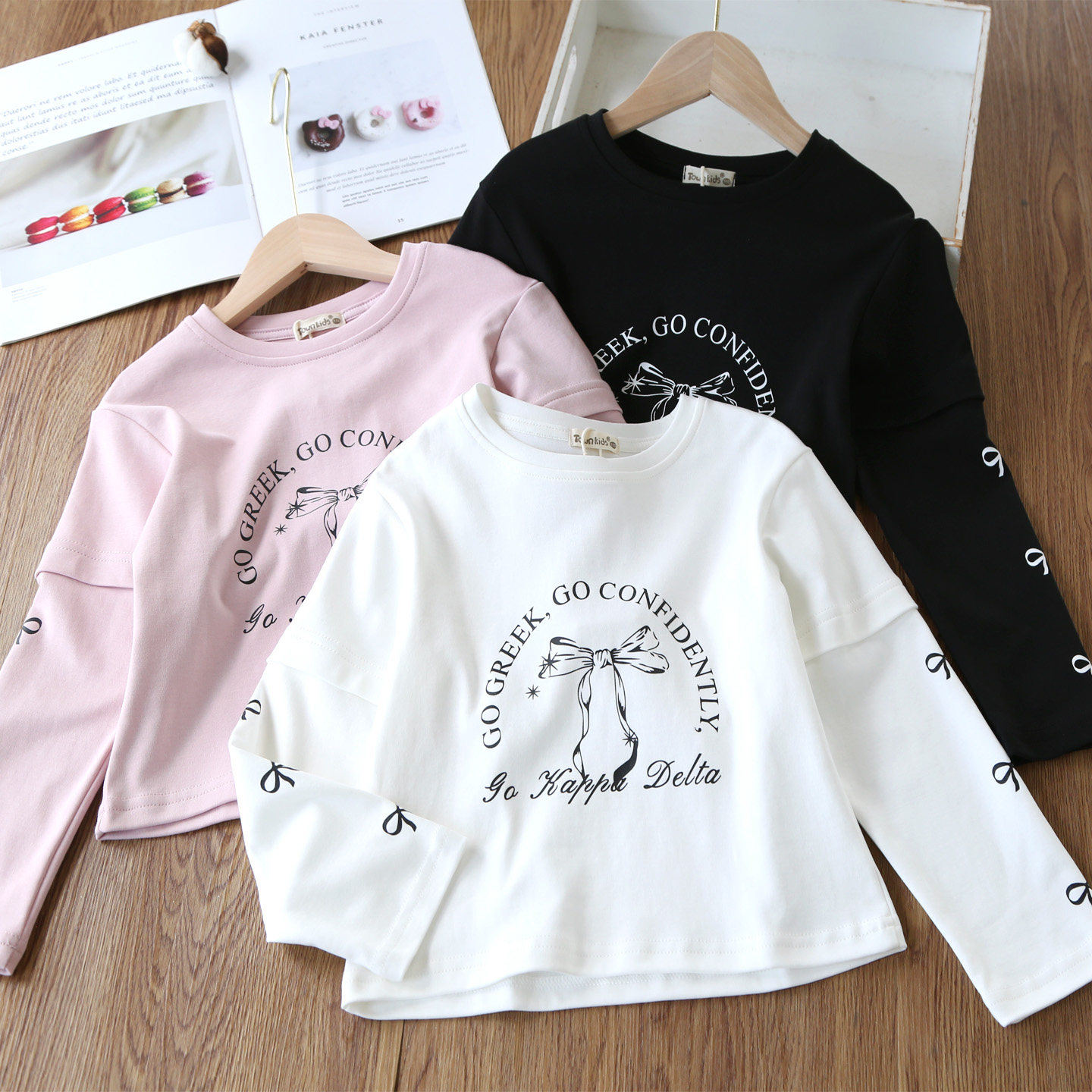 女童长袖T恤春秋装新款中大童洋气假两件套头上衣儿童纯棉打底衫,童装/婴儿装/亲子装,T恤,淘宝优惠券,粉丝福利购,淘宝优惠卷