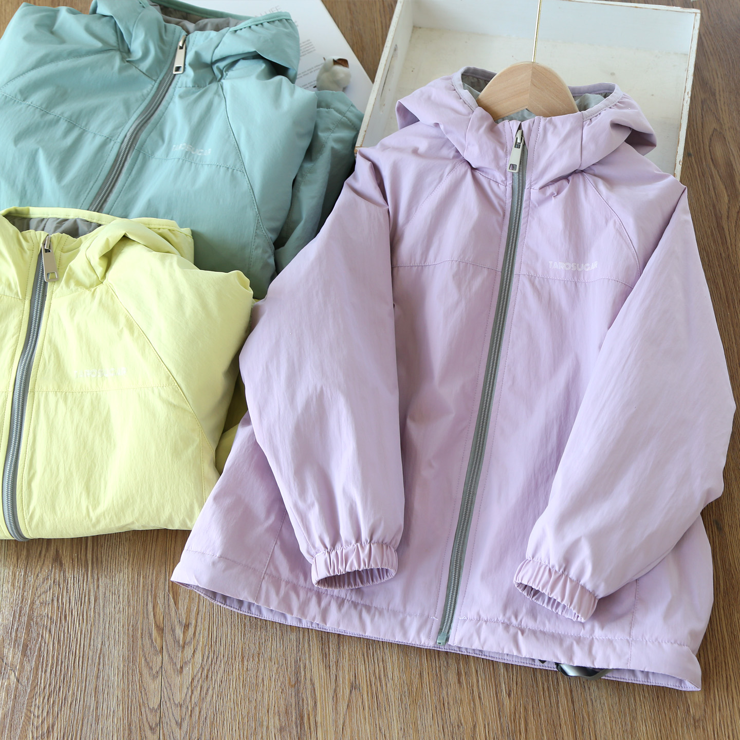 秋冬装新款儿童轻薄棉冲锋衣外套