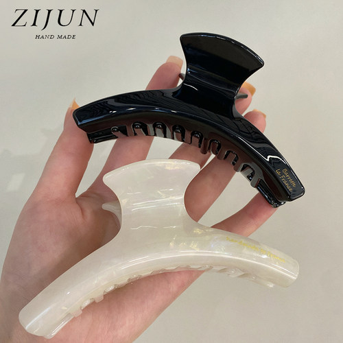 紫郡大号抓夹醋酸复古简约鲨鱼夹