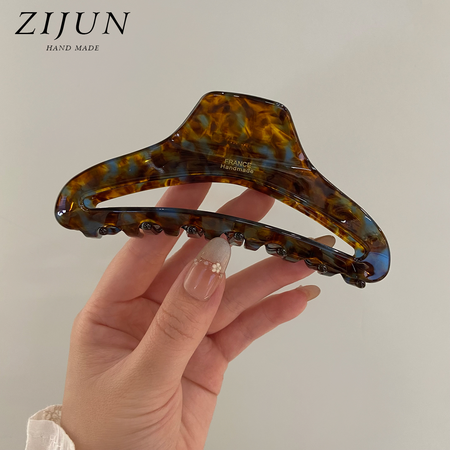 韩国原版弧形醋酸大抓夹女抓力强