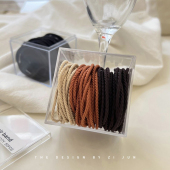 罐装 韩国发饰头绳女简约扎头发橡皮筋皮套基础打底发圈发绳不伤发