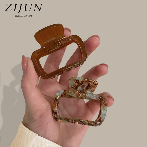 紫郡醋酸几何发夹后脑勺抓夹韩国