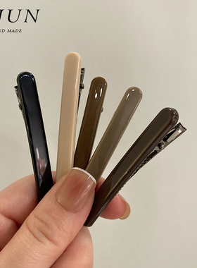 一对装韩国美拉德发夹女鸭嘴夹边夹侧边后脑勺高级感碎发一字夹子