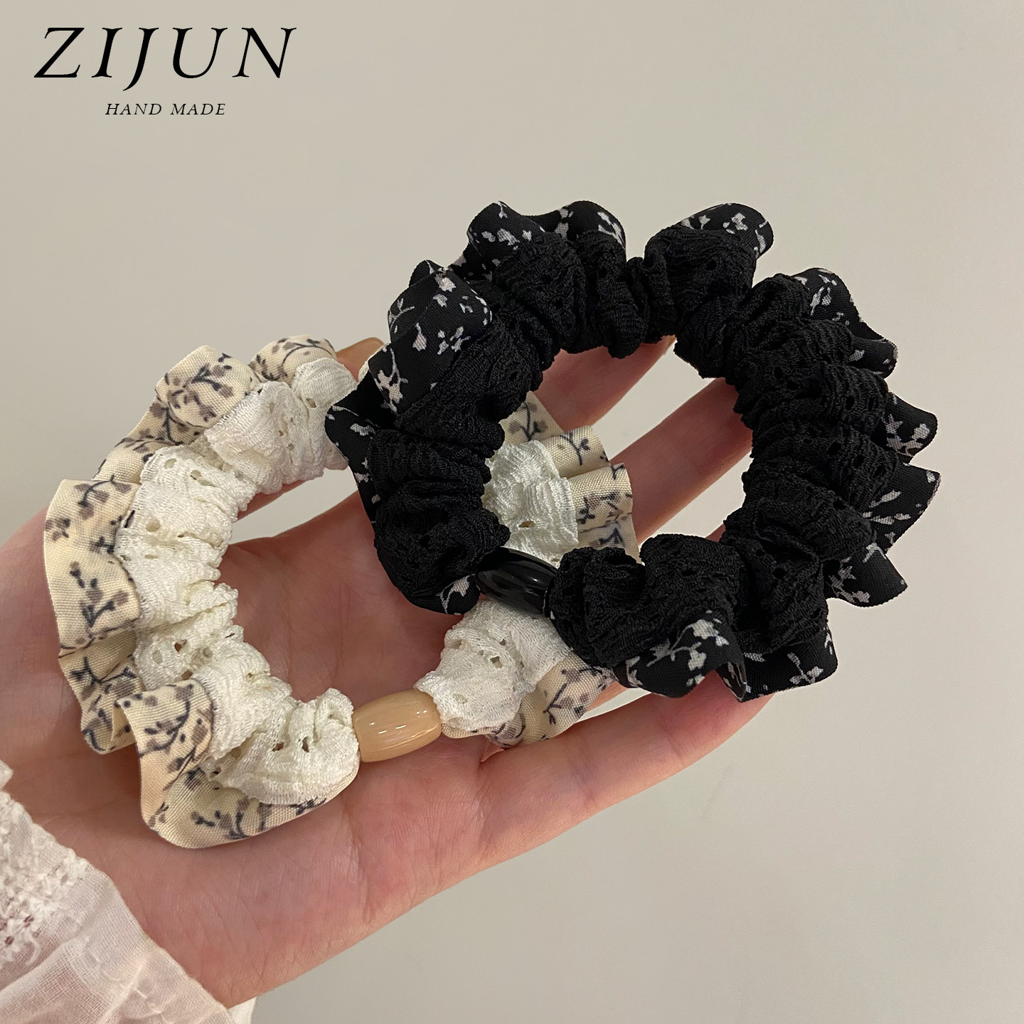 蕾丝立体碎花拼色发圈少女新款甜美森系头绳秋冬皮筋扎头马尾发绳,饰品/流行首饰/时尚饰品新,发饰,淘宝优惠券,粉丝福利购,淘宝优惠卷