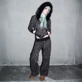 Black Leopard Print Suit
