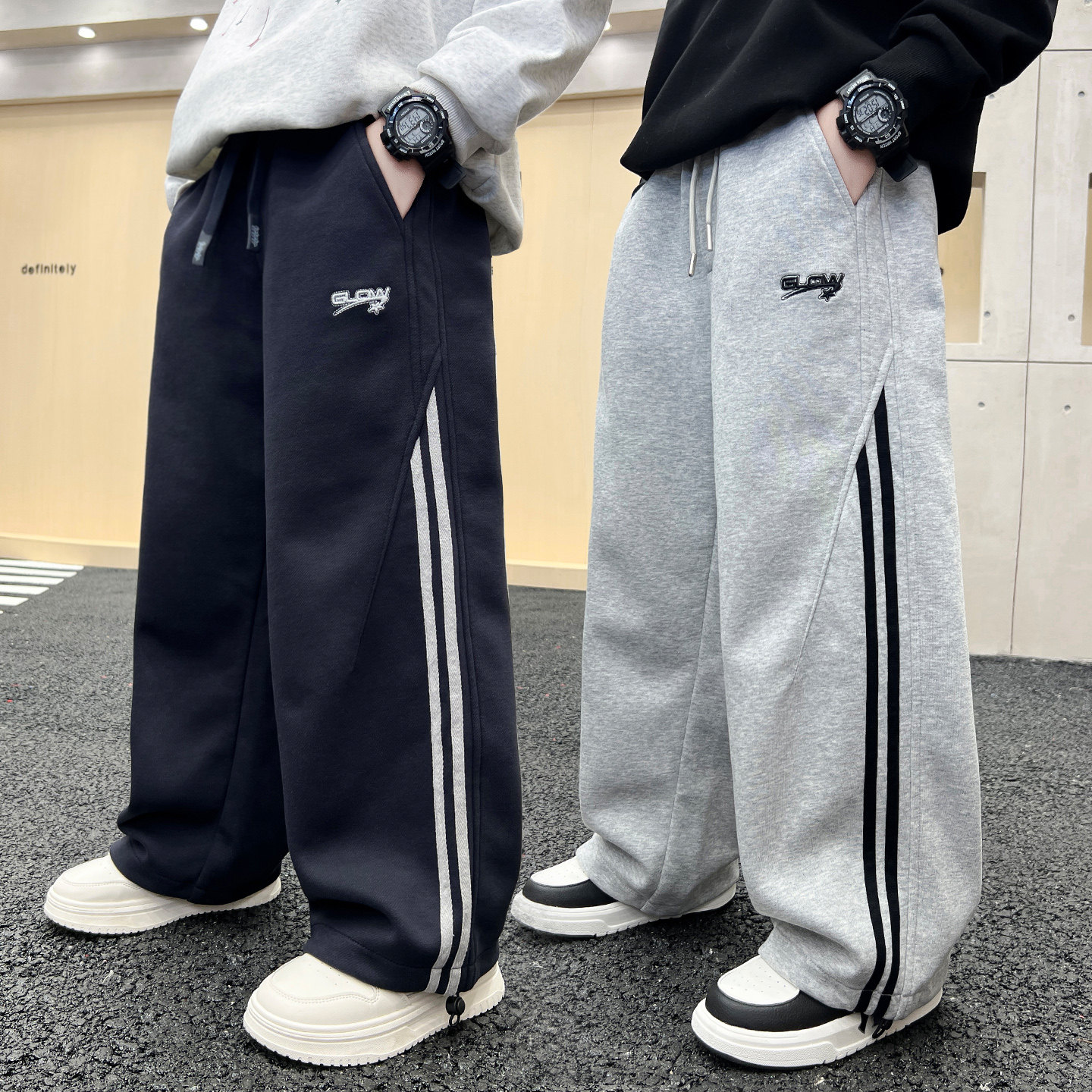 男童休闲裤春秋宽松舒适中大童洋气百搭运动长裤韩版潮流居家外出