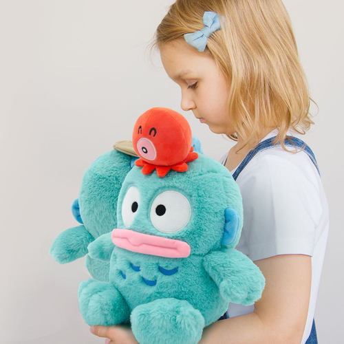 三丽鸥丑鱼汉顿人鱼Sanrio水怪毛绒玩具Hangyodon公仔抱枕正版