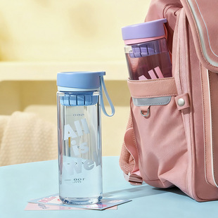 带茶漏泡茶塑料杯子耐高温便携夏季户外运动男女学生水杯定制logo