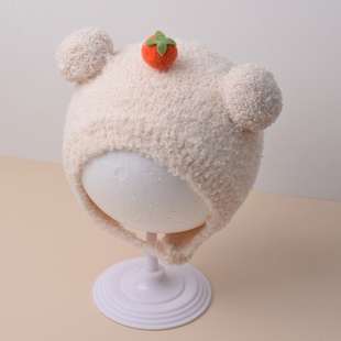 宝宝帽子男宝秋冬季毛绒帽婴儿包头帽女宝保暖帽婴幼儿宝宝冬天帽