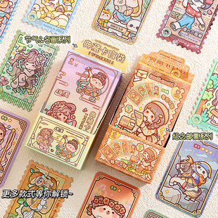 小麻薯收集卡片盲袋卡册卡通人物卡儿童玩具纪念典藏卡女孩礼物