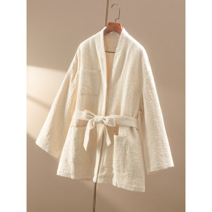 級简 春天家 含亚麻100蚕丝V领棉服外套女7Y31 秒 ¥1160