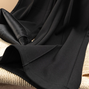 H春上7号 通勤S曲线 法G设计立体中缝加绒加厚高腰微喇裤女64F3