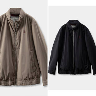 潮男 春天家 90白鸭绒立领夹克羽绒服外套84F8 秒 ￥819