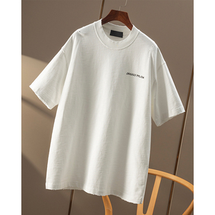 破洞 法G 宽松惬意休闲显瘦圆领纯棉T恤春天家男2Z67 秒 ￥359