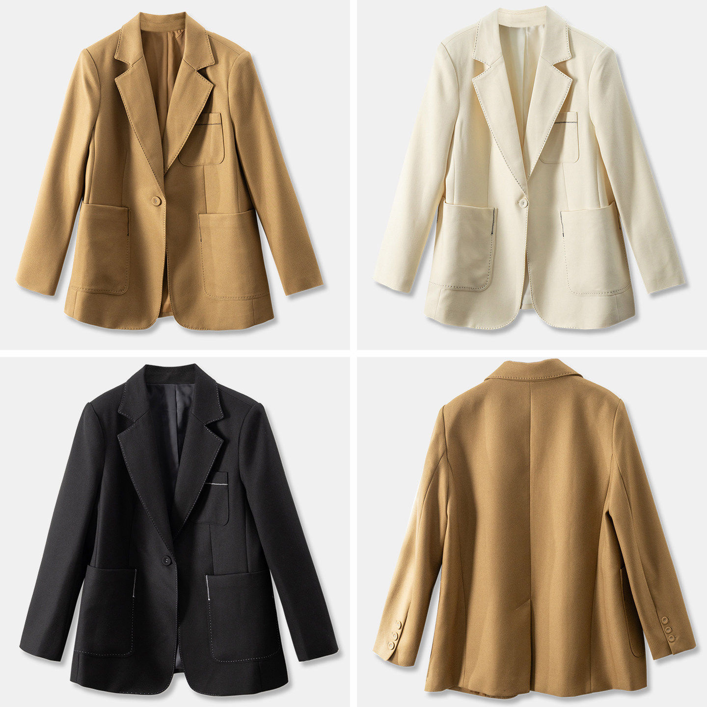 H春上7号 通勤高精尖 法柜高品真丝+羊毛+棉含垫肩西装外套D95F2,女装/女士精品,西装,淘宝优惠券,粉丝福利购,淘宝优惠卷