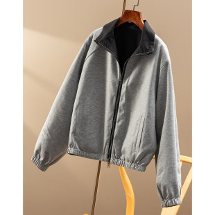 双面穿 春天家 B^C含羊毛珠链夹克短外套女41E0 秒 ￥558