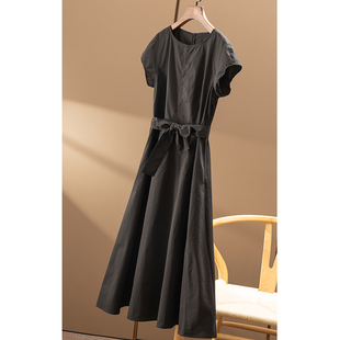 气质通勤立裁100棉系带收腰包袖 春天家 连衣裙女1Y48 秒 ￥349