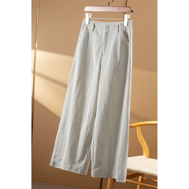 ￥299 秒！春天家 松弛洒脱 质感出众高腰直筒阔腿长裤女12E8