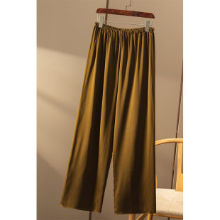 30姆米真丝松紧腰直筒阔腿裤 ￥729 丝滑大长腿 春天家 8U20 秒