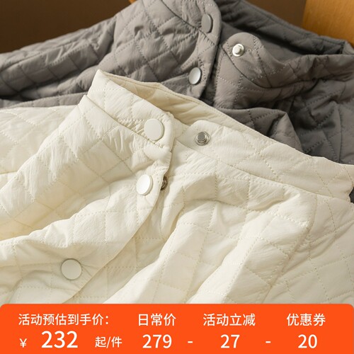 法柜宽松100棉填充棉服立领外套