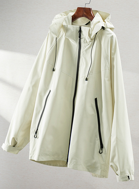 ￥209 秒！春上7号 男女同款 压胶可拆卸连帽冲锋衣外套83C5