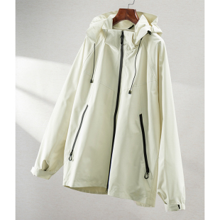 男女同款 春上7号 压胶可拆卸连帽冲锋衣外套83C5 秒 ￥209