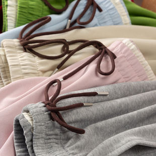 束脚卫裤 H春上7号 刺绣松紧腰直筒阔腿 1周不重样 D女29K4特 福利