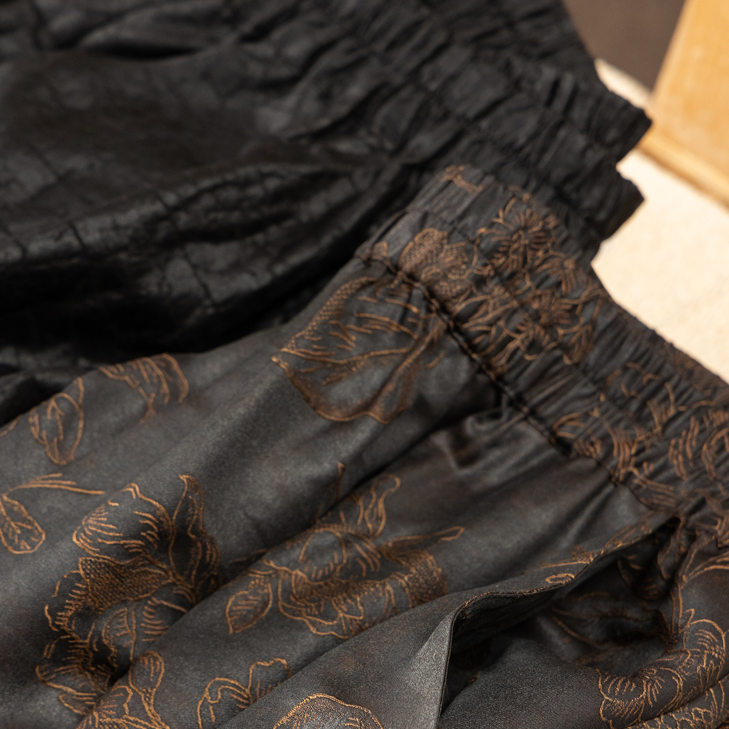 法柜2穿重磅真丝九分阔腿裤棉裤