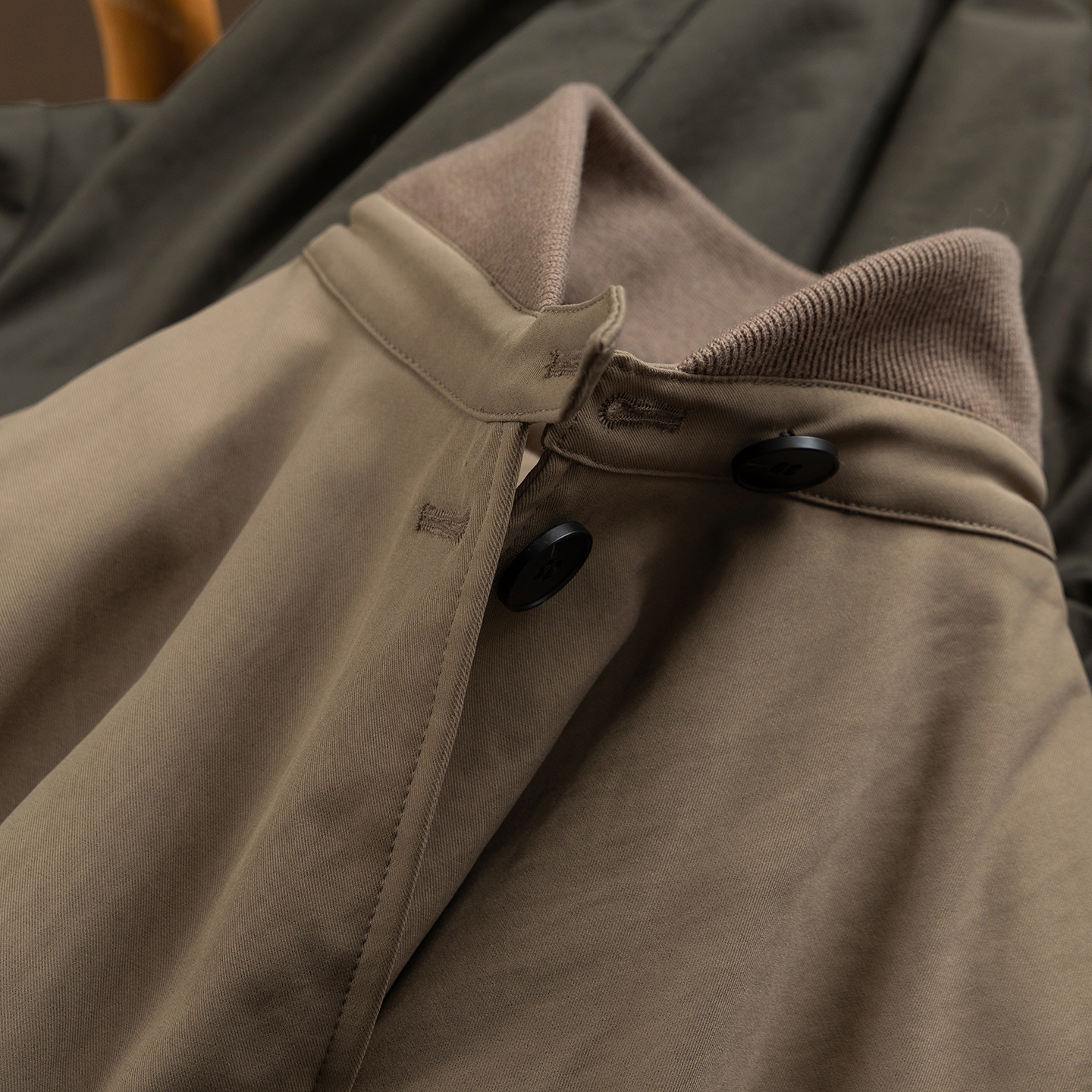 法柜复古羊毛立领中长款棉服外套