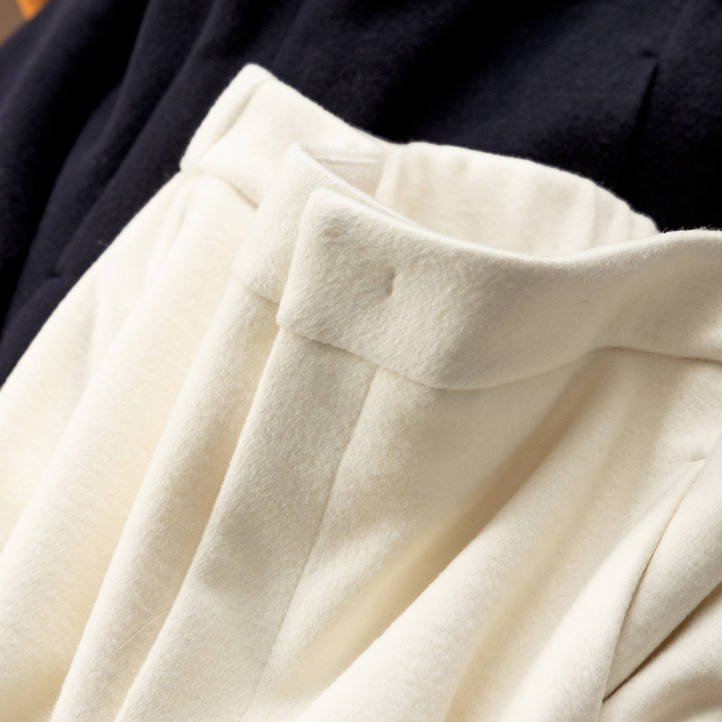 法柜含羊毛软呢微锥形加厚直筒裤