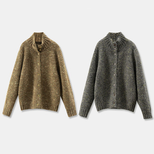 毛衣外套D女7Y49特 法G含羊毛圈圈绒花纱立领长袖 H春上7号 性价比