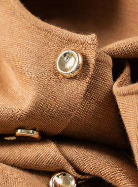 H春上7号 量身定制 意D利L^P立裁收腰羊毛四平针毛衣开衫D01J2 特