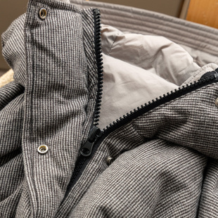 H春上7号 法柜温暖加倍100绵羊毛连帽90鸭绒羽绒服D女86E6 高级货