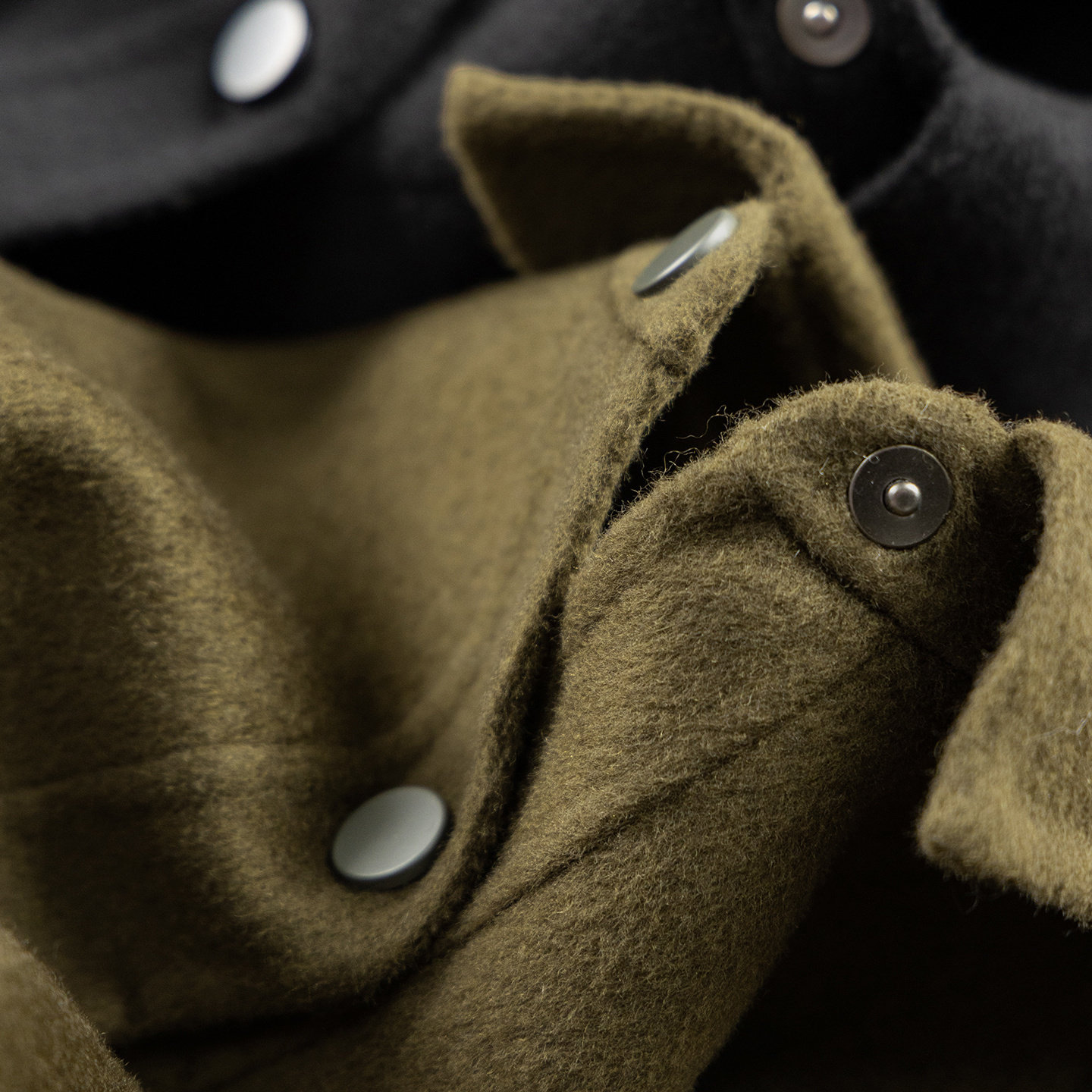 法柜羊绒羊毛双面呢蝙蝠袖大衣