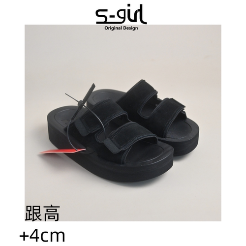 SGIRLTWTW魔术贴厚底一字拖