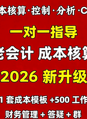 成本核算管理Excel分析控制CFO制造业成本会计实训实操网课程教程