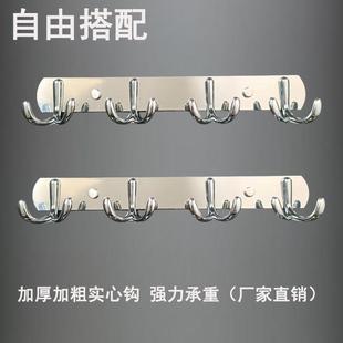 不锈钢双挂钩加厚衣钩毛巾钩卫生间亮光门后排钩壁挂衣帽钩
