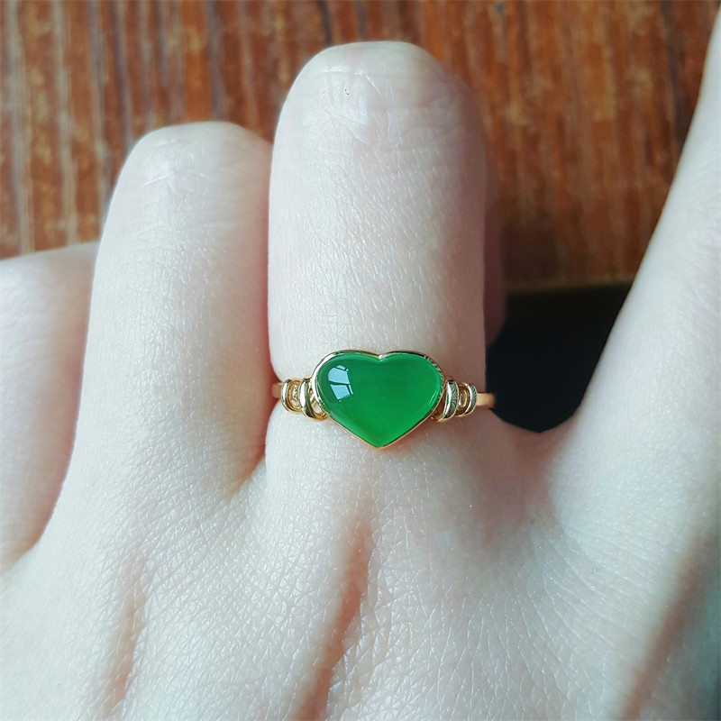 现货缅甸翡翠戒指冰种翡翠爱心戒指18k金镶嵌翡翠指环A货玉戒指,珠宝/钻石/翡翠,戒指/指环,淘宝优惠券,粉丝福利购,淘宝优惠卷