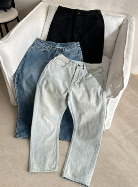 【年终清仓】基础款Burt水洗SUNTEEZA基础复古简约直筒牛仔裤长裤